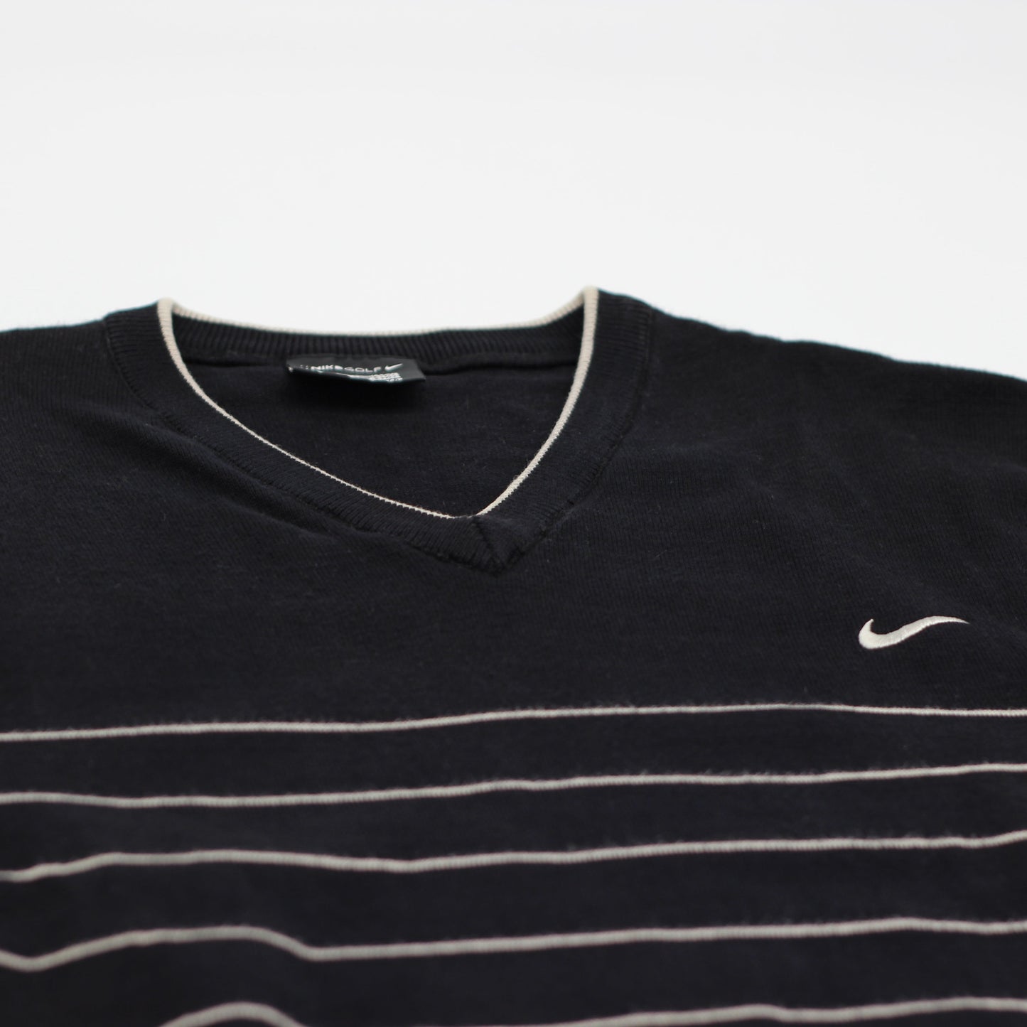 Nike Black/White Striped Golf Vest (L)