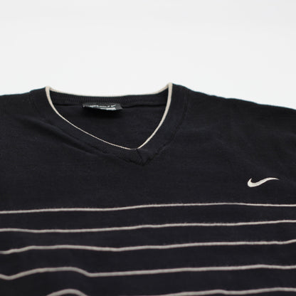 Nike Black/White Striped Golf Vest (L)