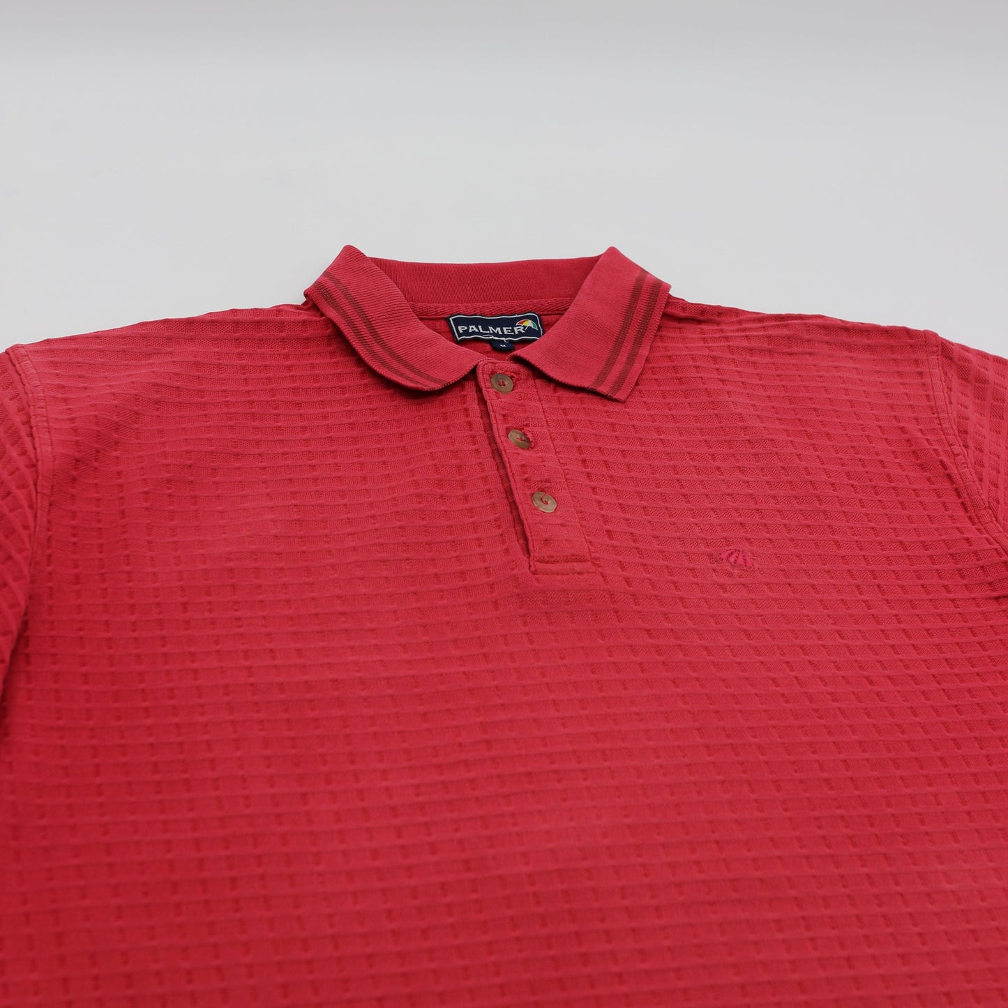 Arnold Palmer Red Textured Polo-Shirt (M)