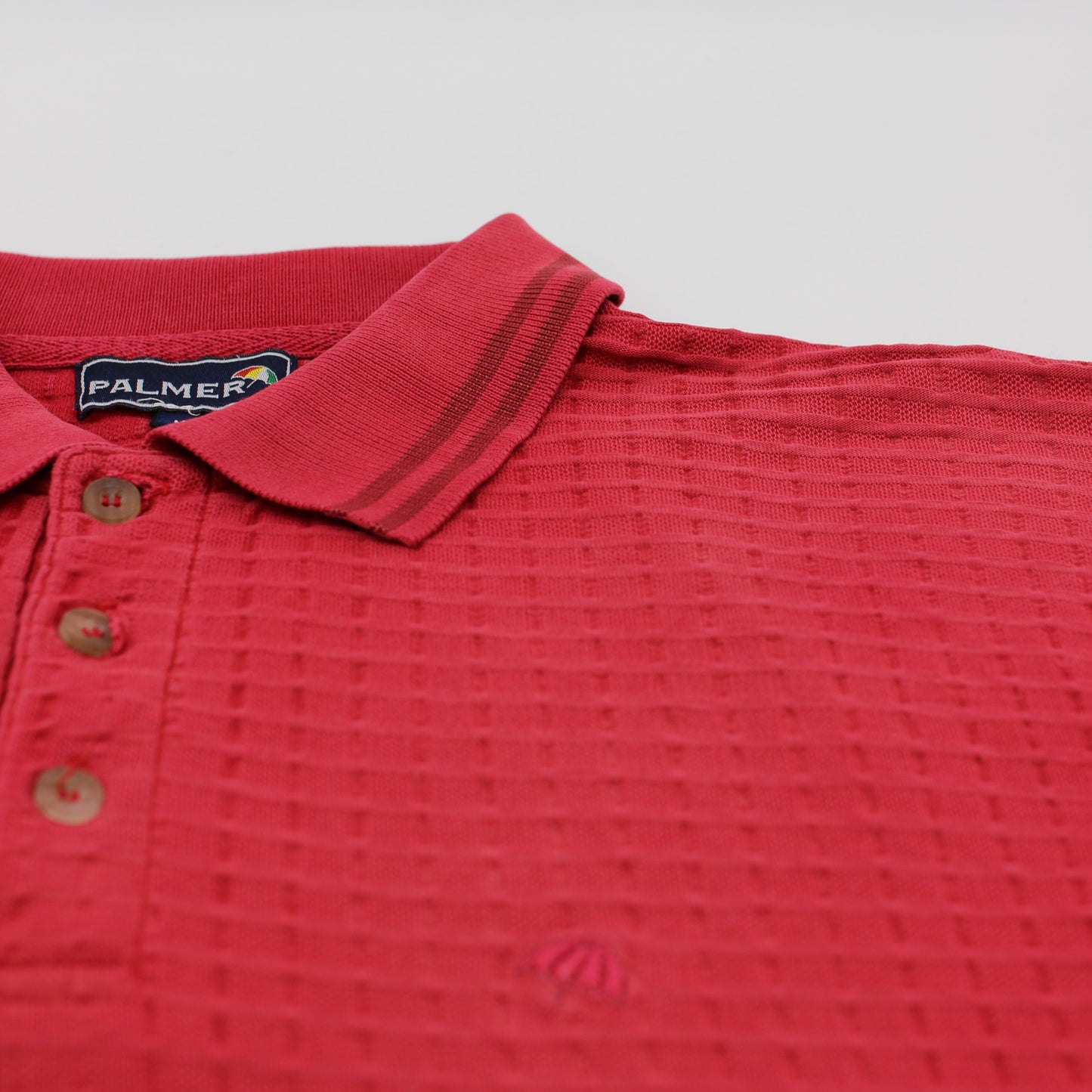 Arnold Palmer Red Textured Polo-Shirt (M)