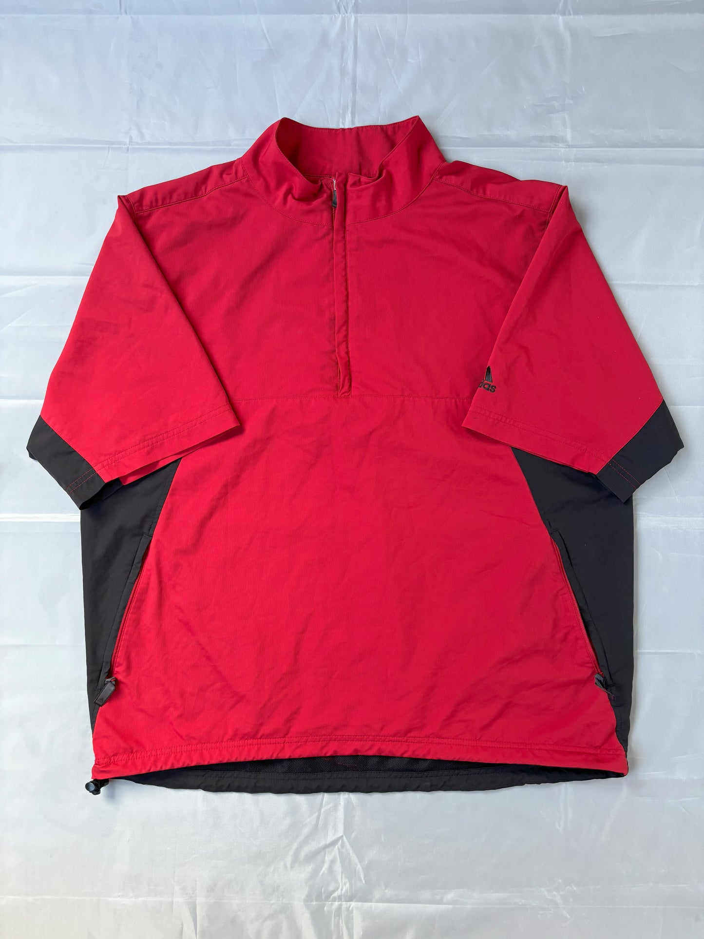 Adidas Red/Black Short-Sleeved Windbreaker (L) - Generation Mulligan