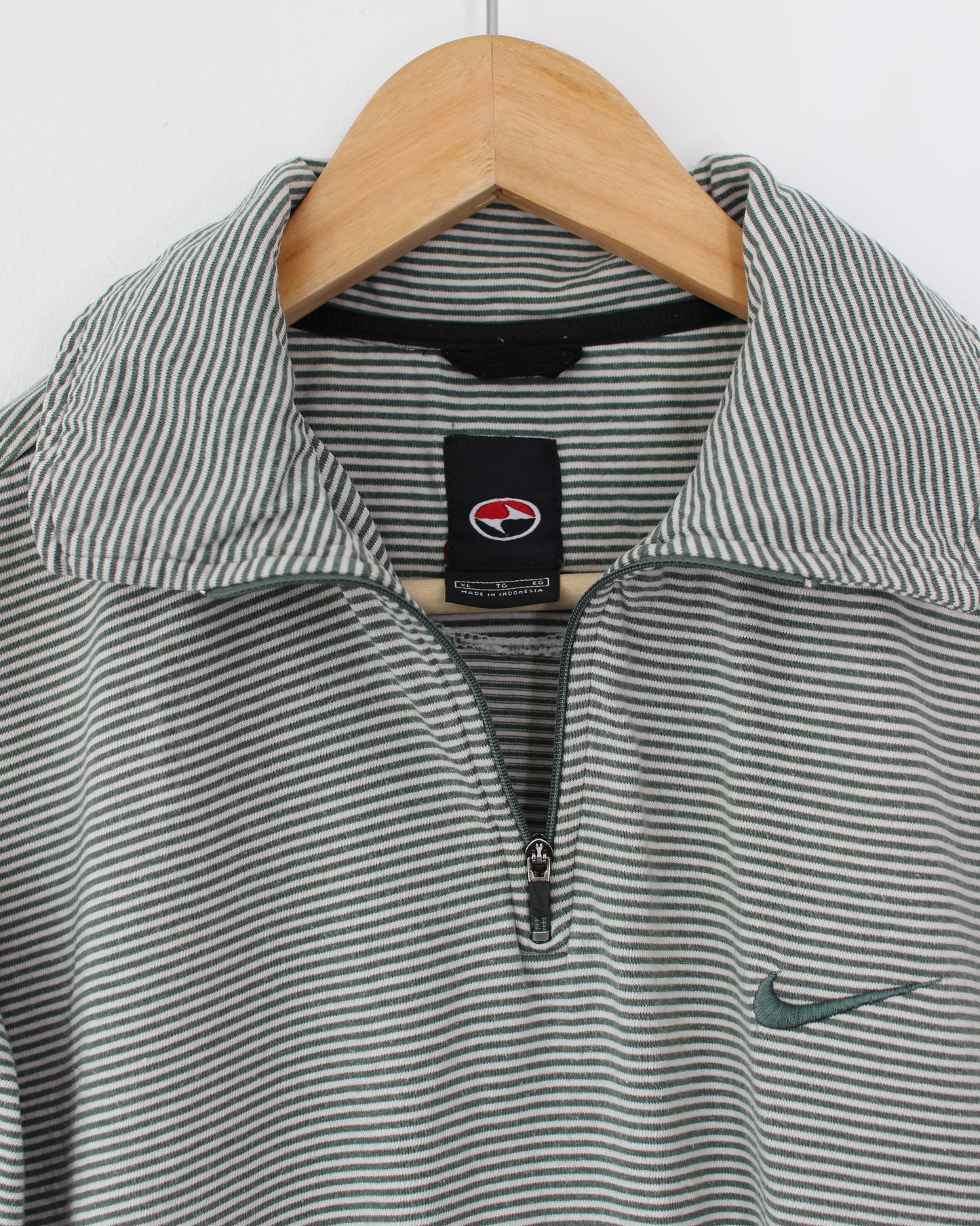 90s Nike Yin Yang Striped Polo-Shirt (XL)