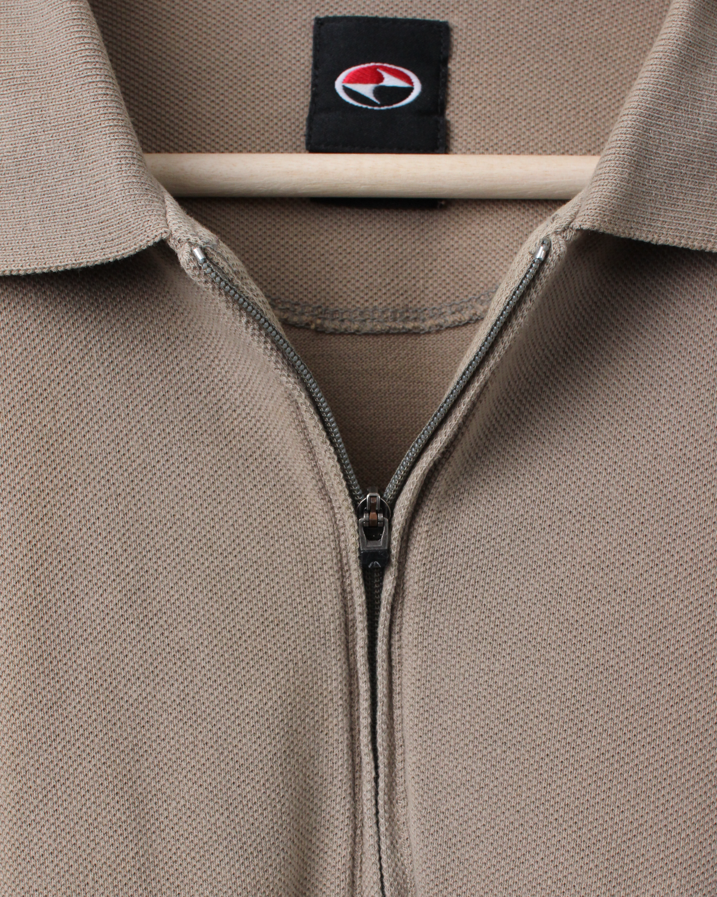 90s Nike Tiger Woods Yin Yang Brown Zipped Polo (XL)