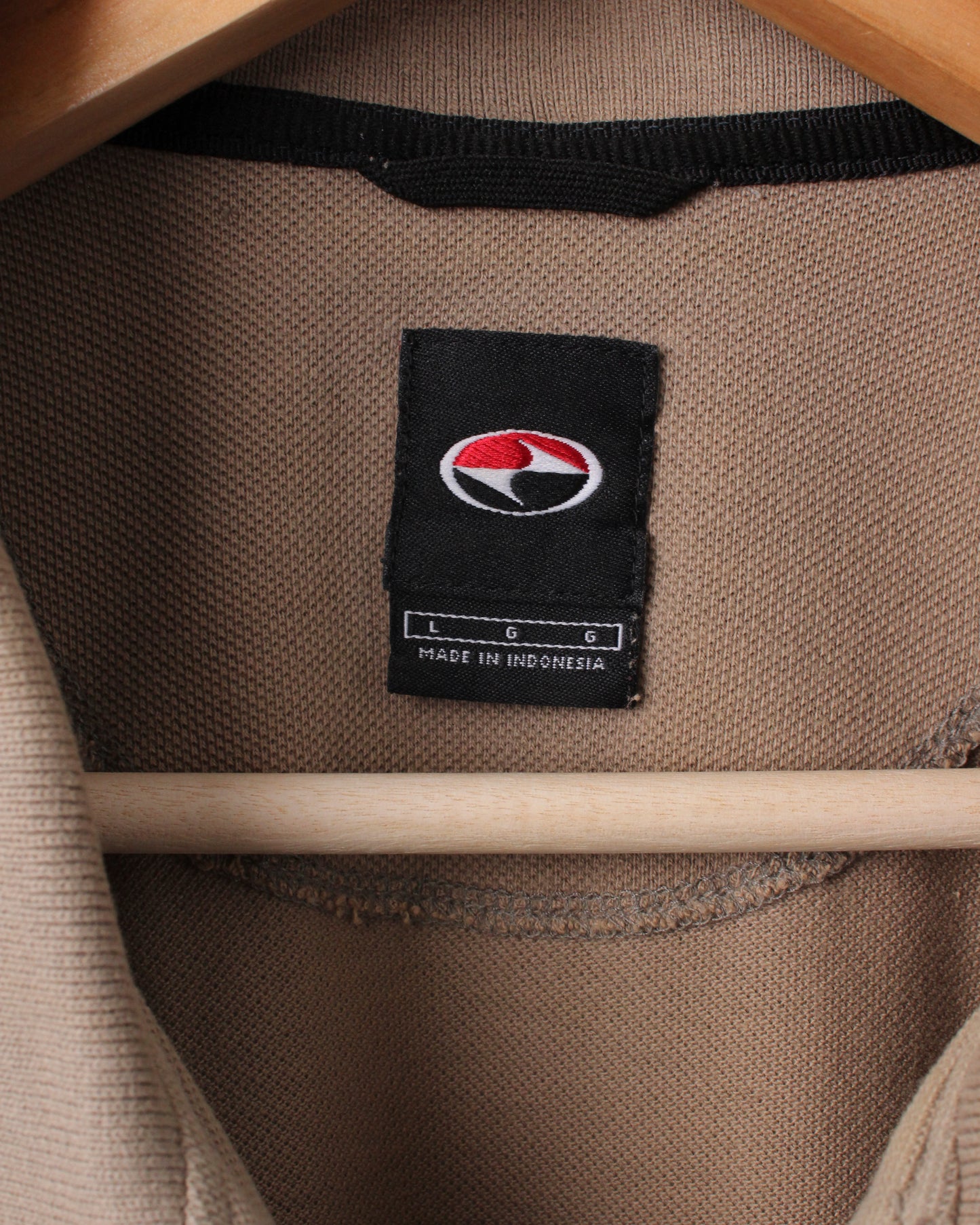 90s Nike Tiger Woods Yin Yang Brown Zipped Polo (XL)