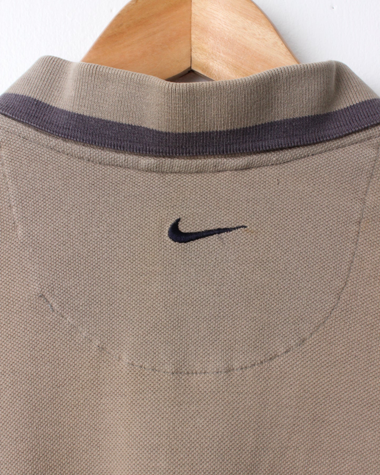 90s Nike Tiger Woods Yin Yang Brown Zipped Polo (XL)