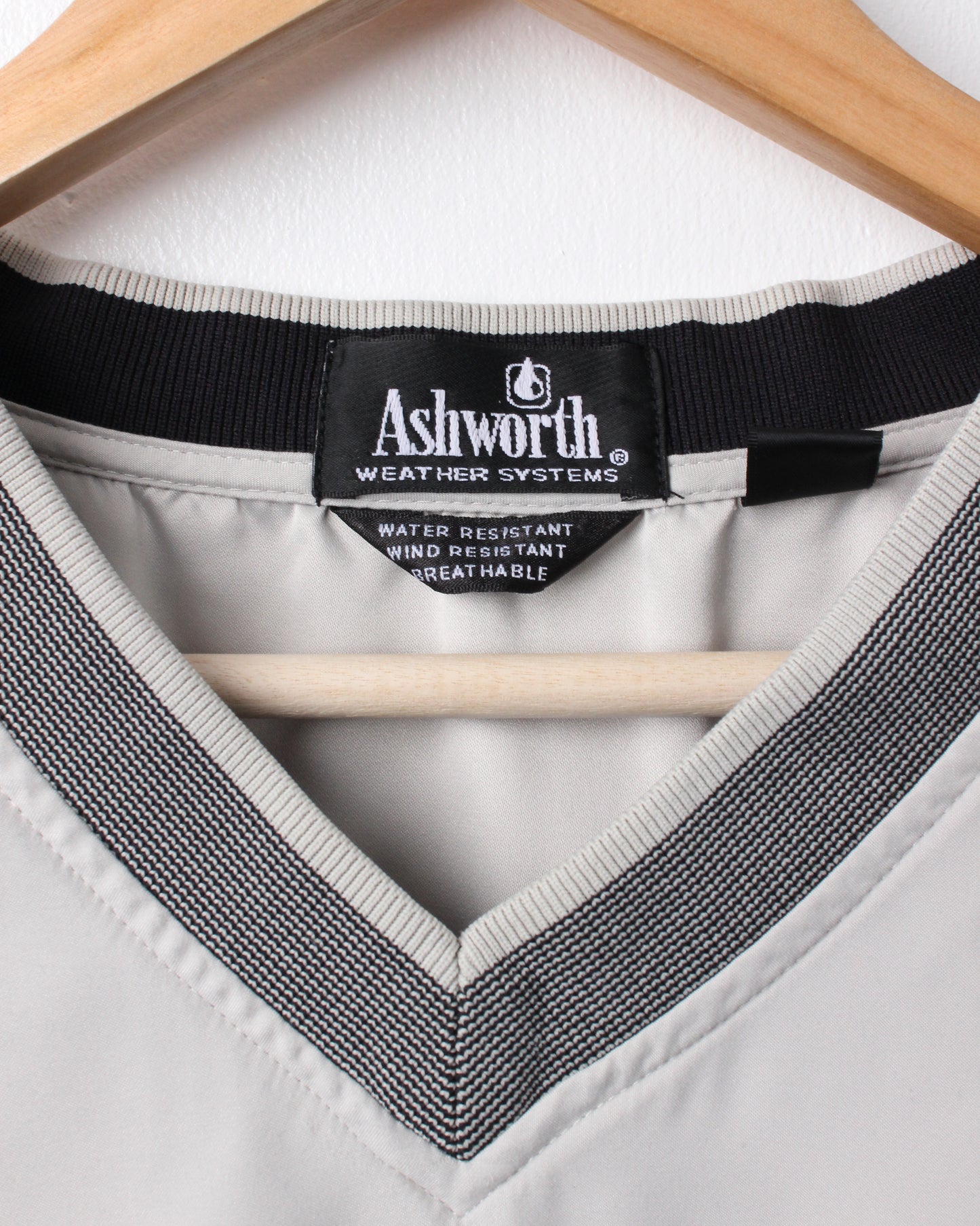 90s Ashworth Cream Windbreaker Golf Vest (M)
