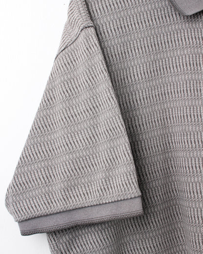 90s Ashworth Grey Patterned Polo (M)
