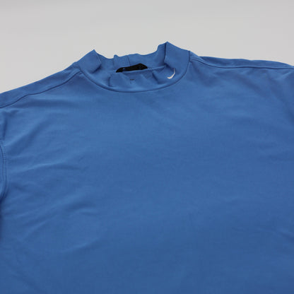 Nike Blue Mock Neck Golf Shirt (XL)