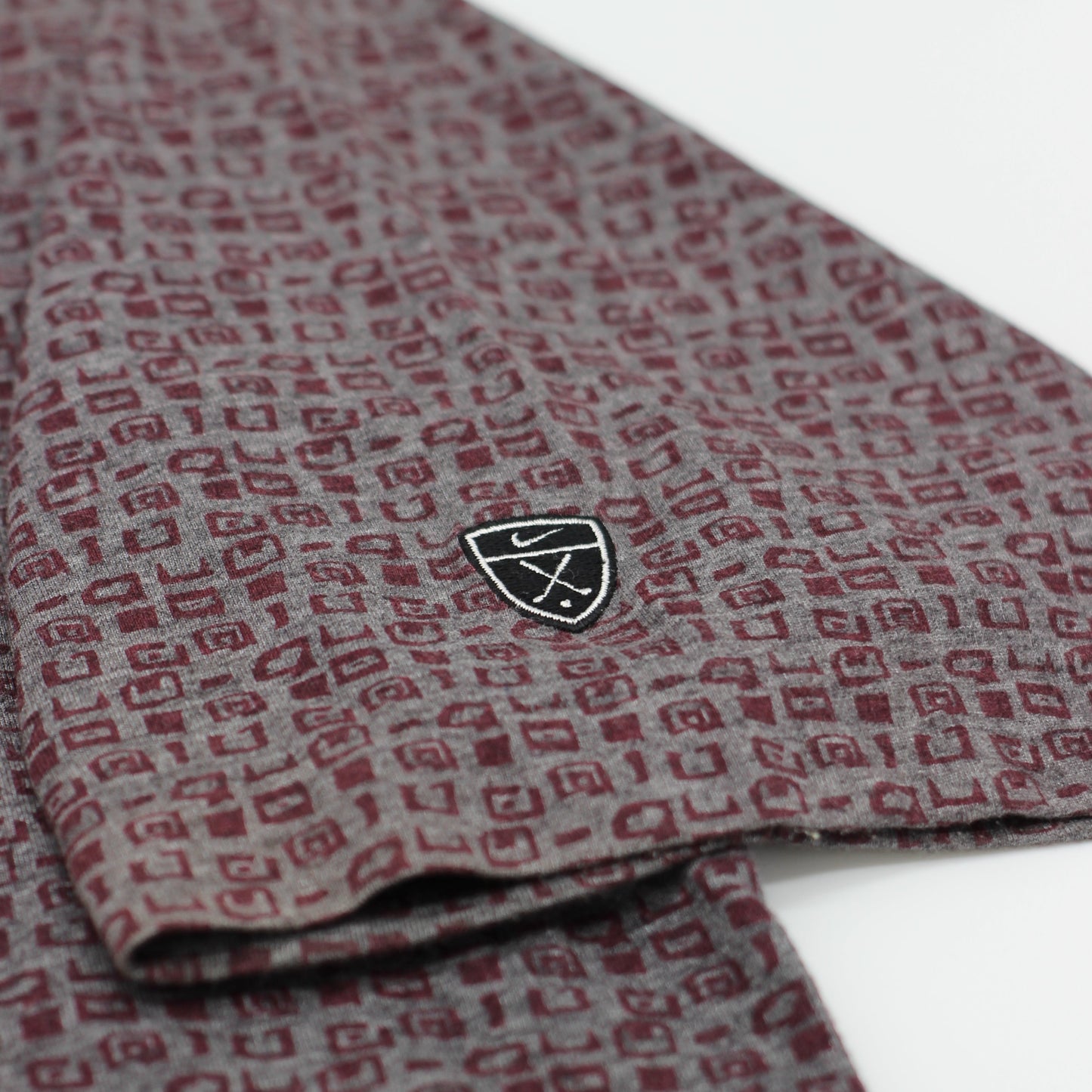 Nike Purple Abstract Patterned Golf Polo-Shirt (L)
