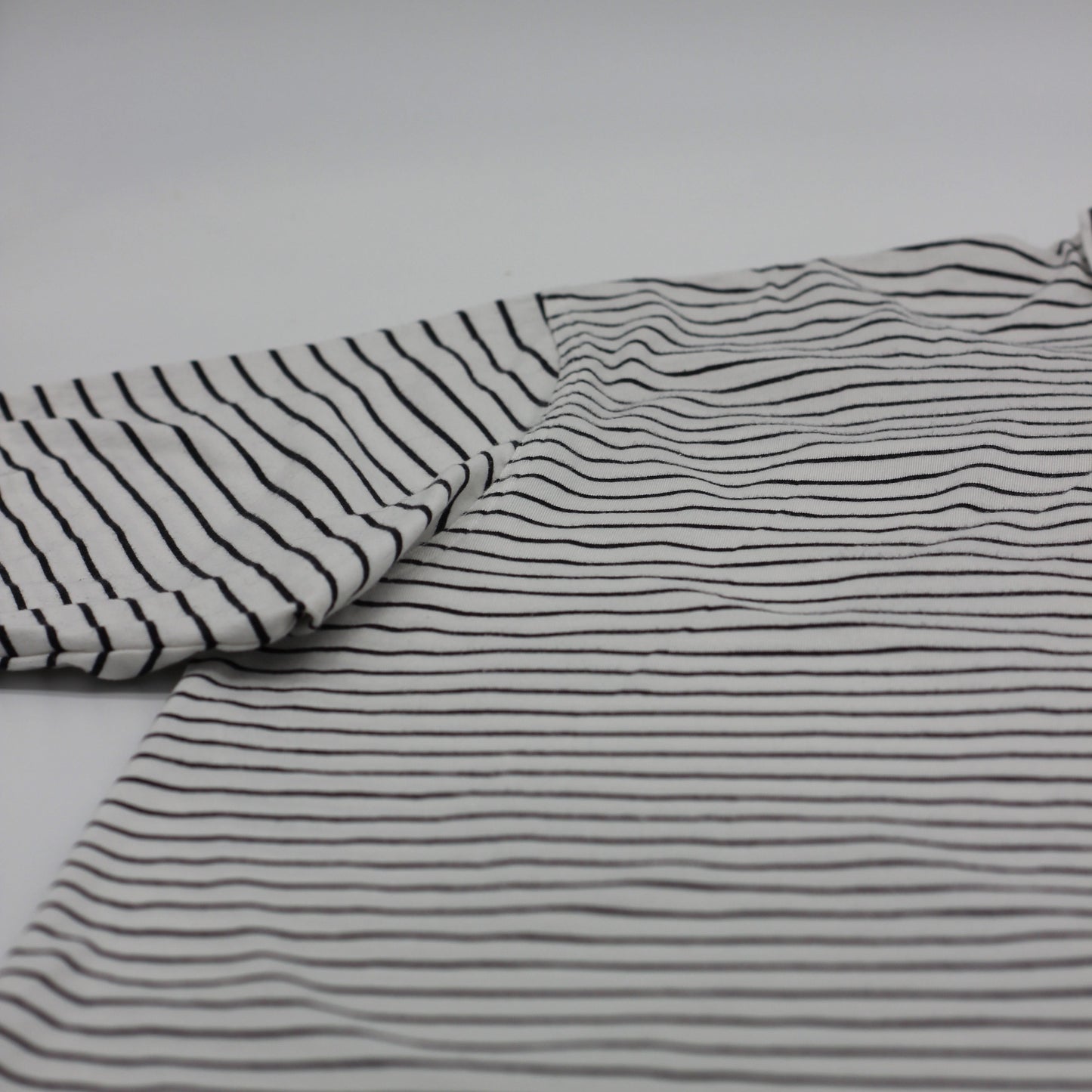 Nike White/Black Striped Polo-Shirt (XL)