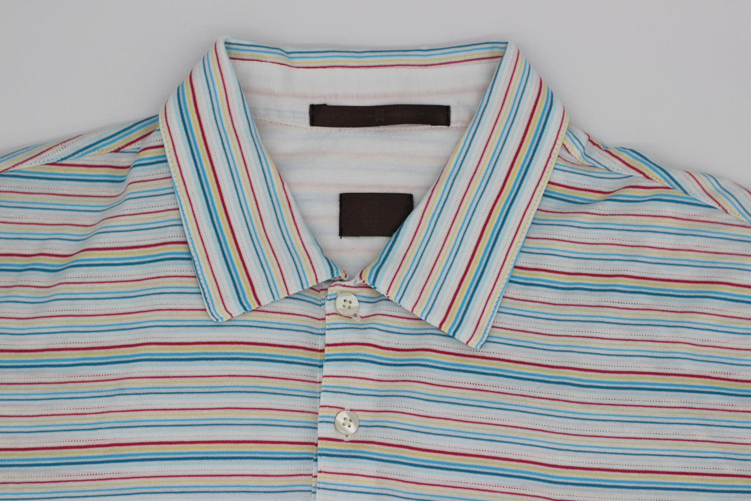 Nike Tiger Woods Multicolour Striped Polo-Shirt (M) - Generation Mulligan