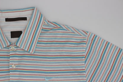 Nike Tiger Woods Multicolour Striped Polo-Shirt (M) - Generation Mulligan