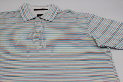 Nike Tiger Woods Multicolour Striped Polo-Shirt (M) - Generation Mulligan