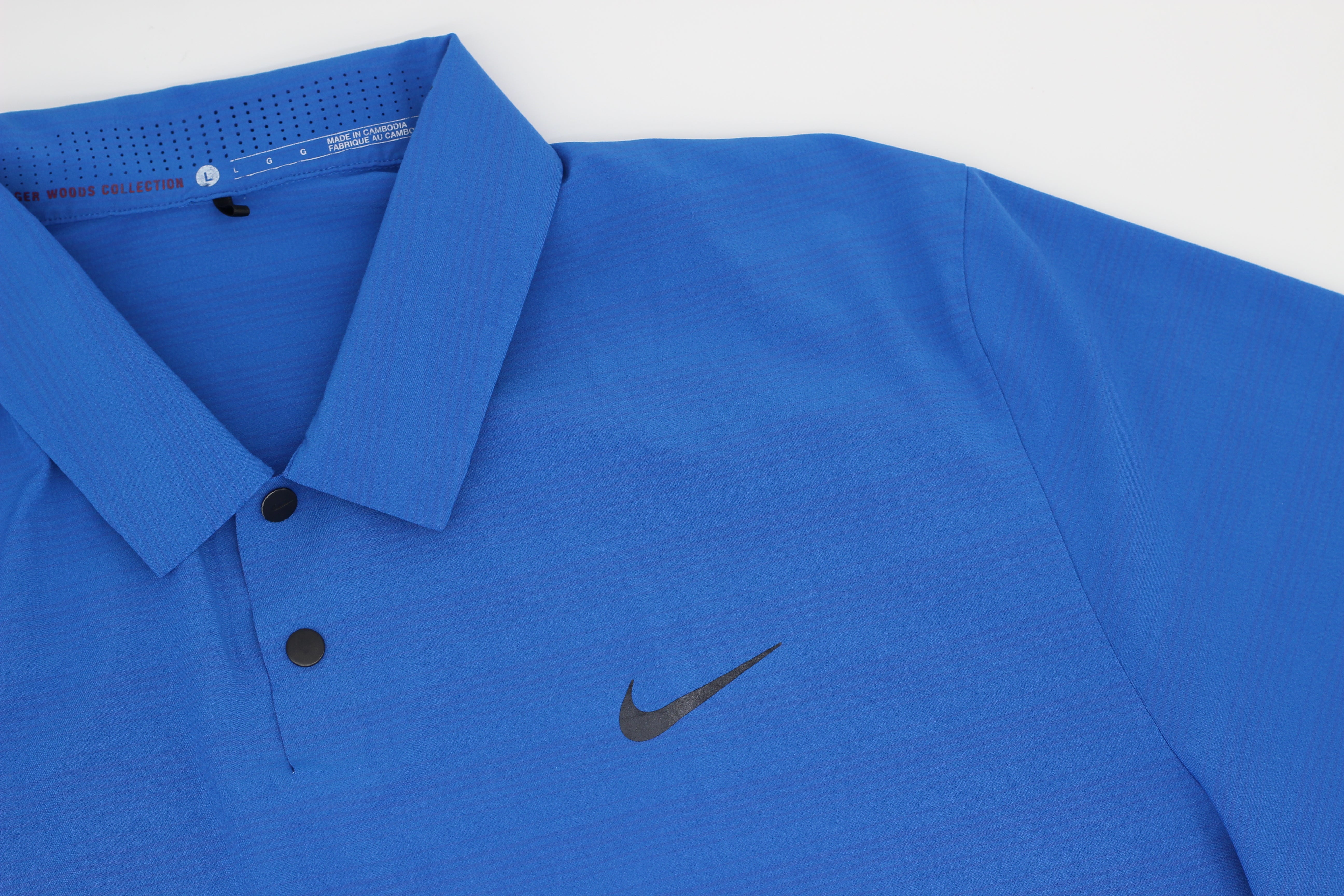 Nike Tiger Woods Blue Polo Shirt L Generation Mulligan