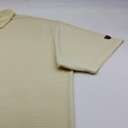Nike Yellow Striped Polo-Shirt (XXL)