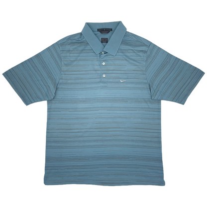 Nike Tiger Woods Striped Blue Polo-Shirt (M)