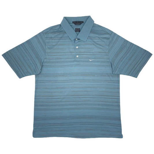 Nike Tiger Woods Striped Blue Polo-Shirt (M)