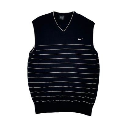 Nike Black/White Striped Golf Vest (L)