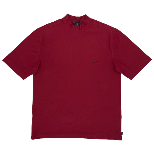 Nike Dark Red Mock Neck Golf Shirt (XL)