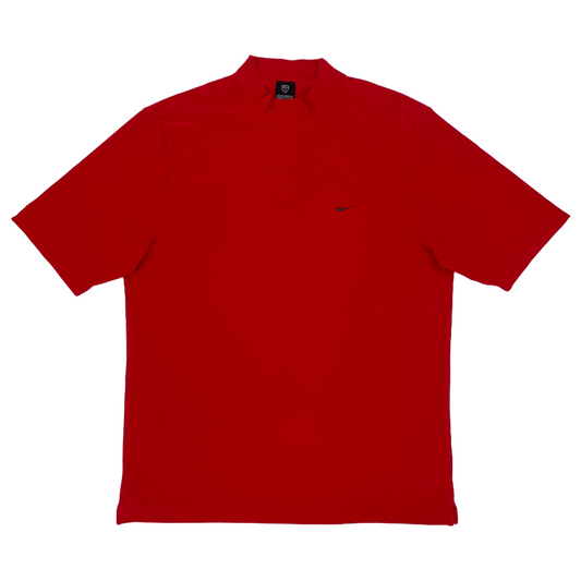 Nike Red Mock Neck Golf Shirt (XL)