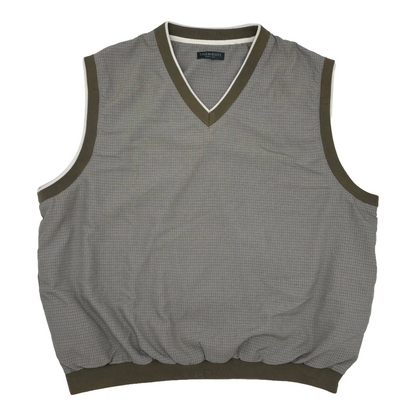 Lyle & Scott Khaki Chequered Golf Vest (XL)