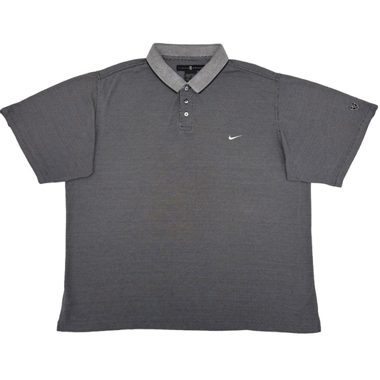 Nike Tiger Woods Black/Grey Patterned Polo-Shirt (XL)
