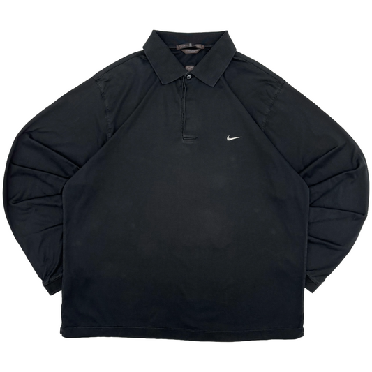 Nike Tiger Woods Black Long Sleeve Polo-Shirt (L)