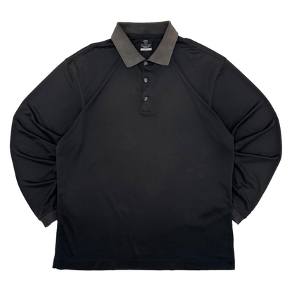 Nike Long Sleeve Black/Grey Polo (S)