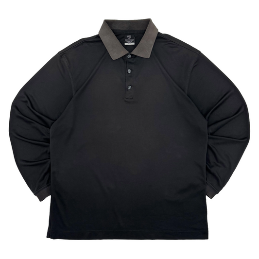 Nike Long Sleeve Black/Grey Polo (S)