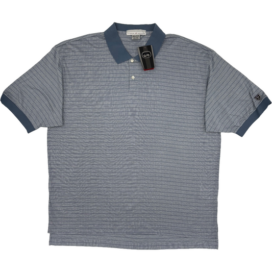 Nike Tiger Woods Light Blue Chequered Polo-Shirt with Tags (XXL)