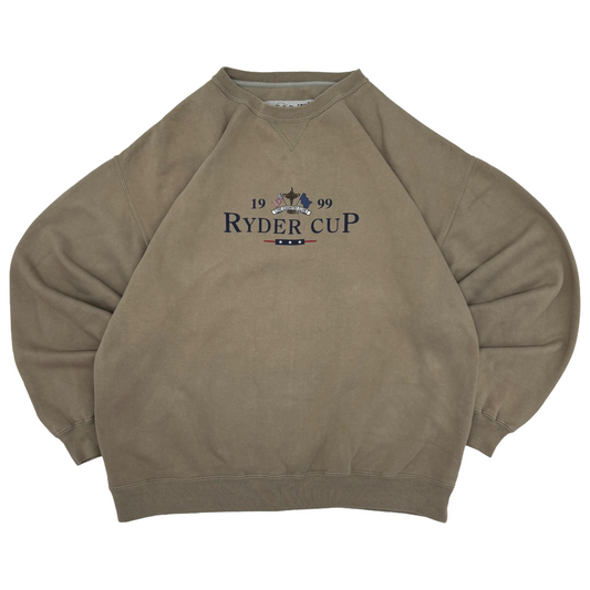 1999 Ryder Cup Gear For Sports Beige Crewneck Sweatshirt (L)