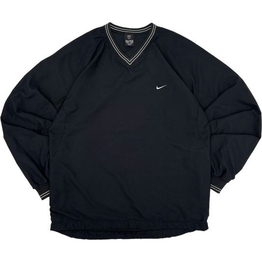 Nike Black/White V-Neck Windbreaker (M)