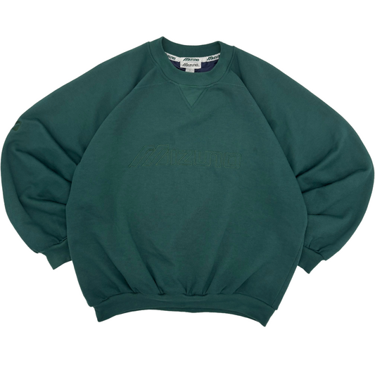 Mizuno Green Crewneck Pullover Jumper (M)
