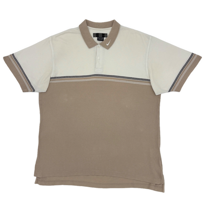 Nike Beige/White Polo-Shirt (L)