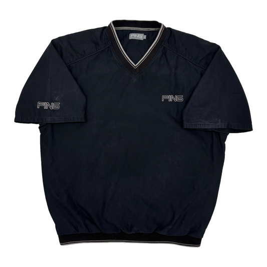 Ping Black Short Sleeve Windbreaker (L)