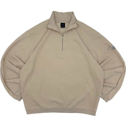 Nike Beige Quarter Zip Jumper (L)