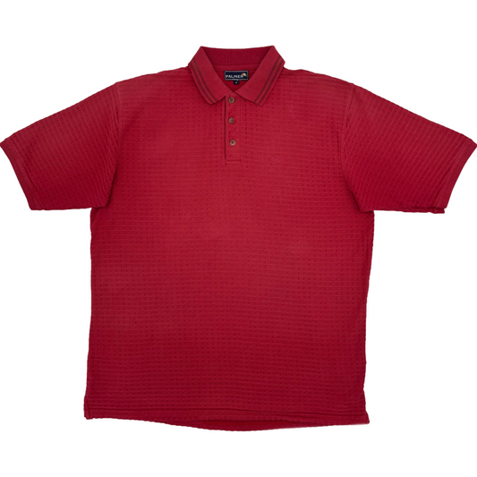 Arnold Palmer Red Textured Polo-Shirt (M)