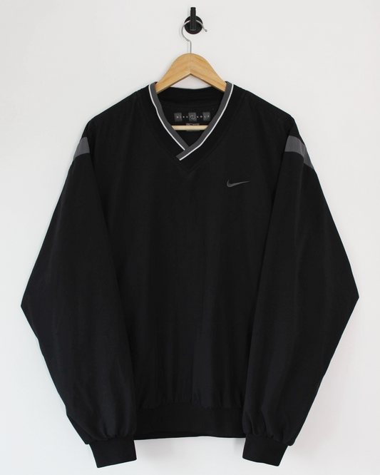 00s Nike Black/Grey Windbreaker (L)
