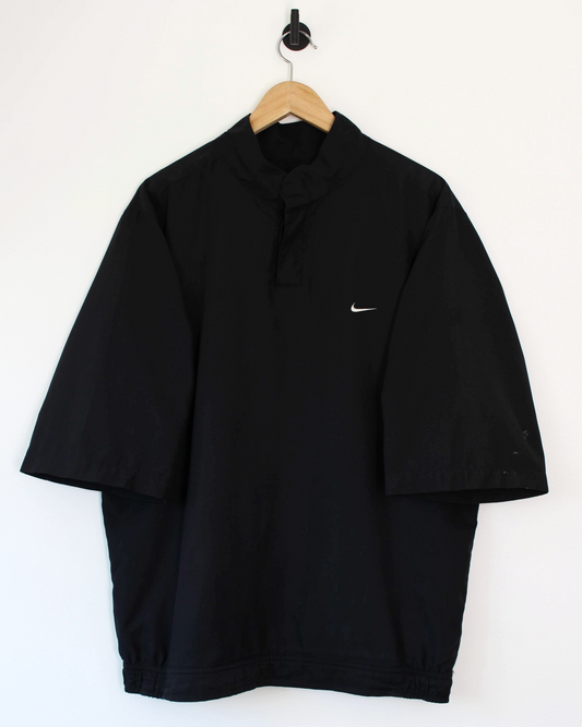 00s Nike Black Short Sleeve Windbreaker (L)