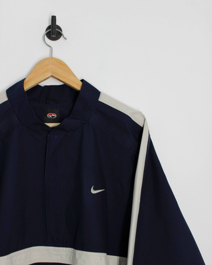 90s Nike Yin Yang Navy/White Half-Zip Windbreaker (XL)