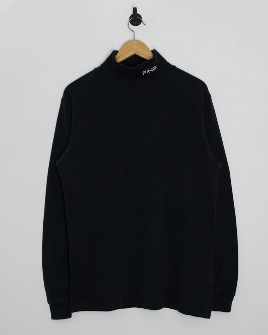 00s Ping Black Turtle Neck Golf Top (M)