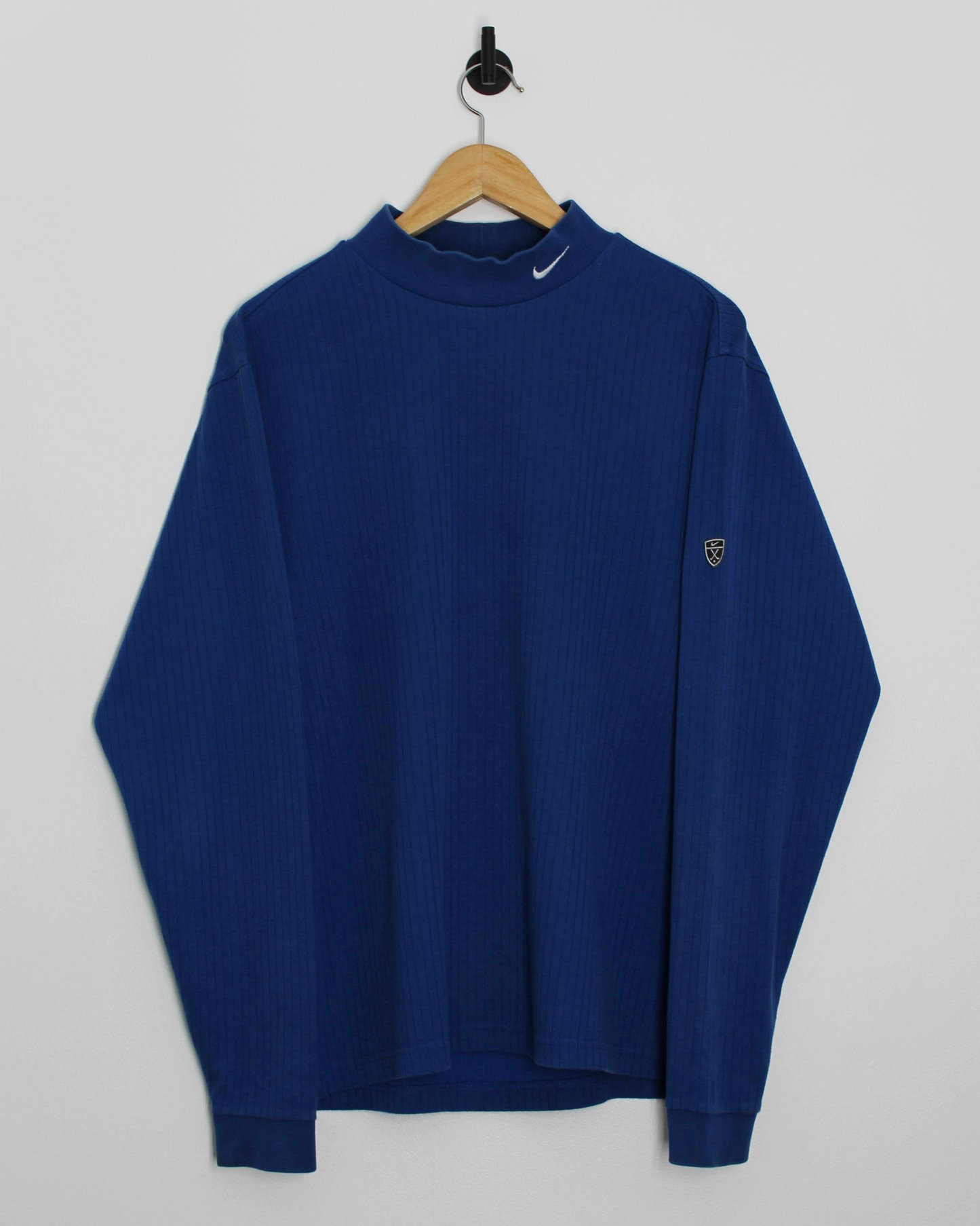 00s Nike Blue Long Sleeve Mock Neck (L)