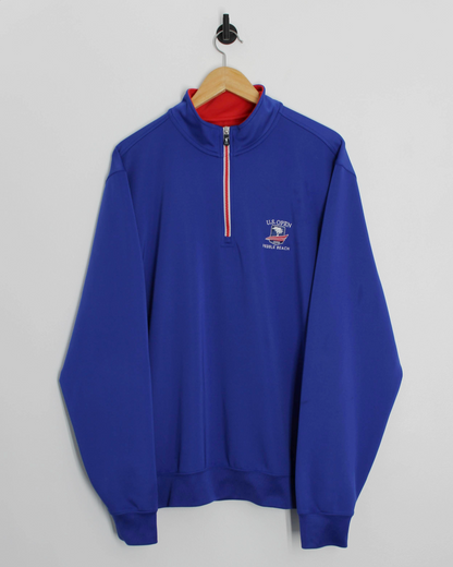Modern 2019 US Open F&G Tech Blue/Red Quarter Zip Jumper (L)