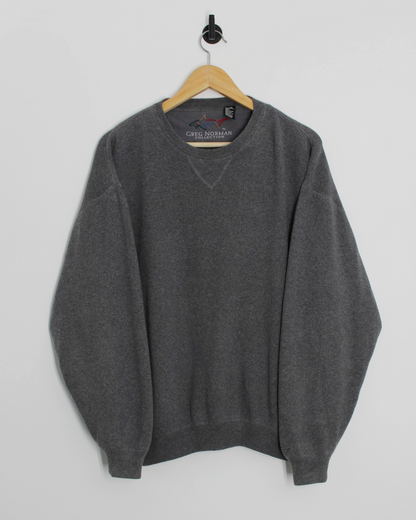 90s Greg Norman Grey Crewneck Sweatshirt Pullover (L)