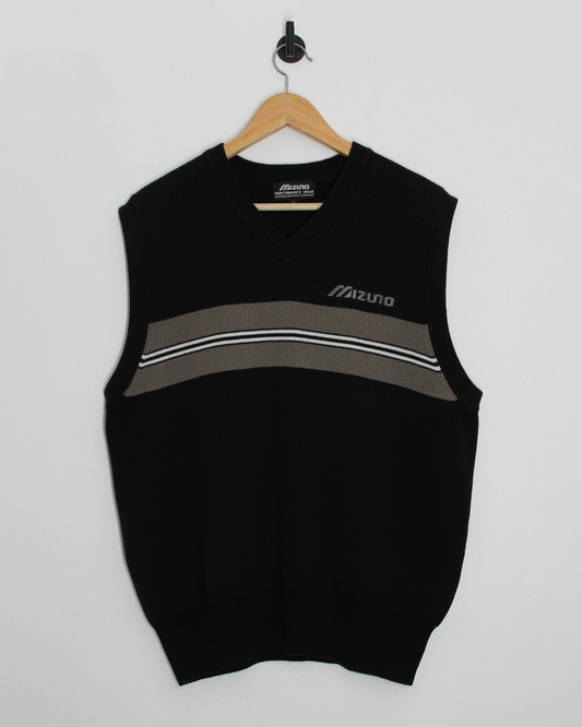 90s Mizuno Black/Gold Golf Vest (L)