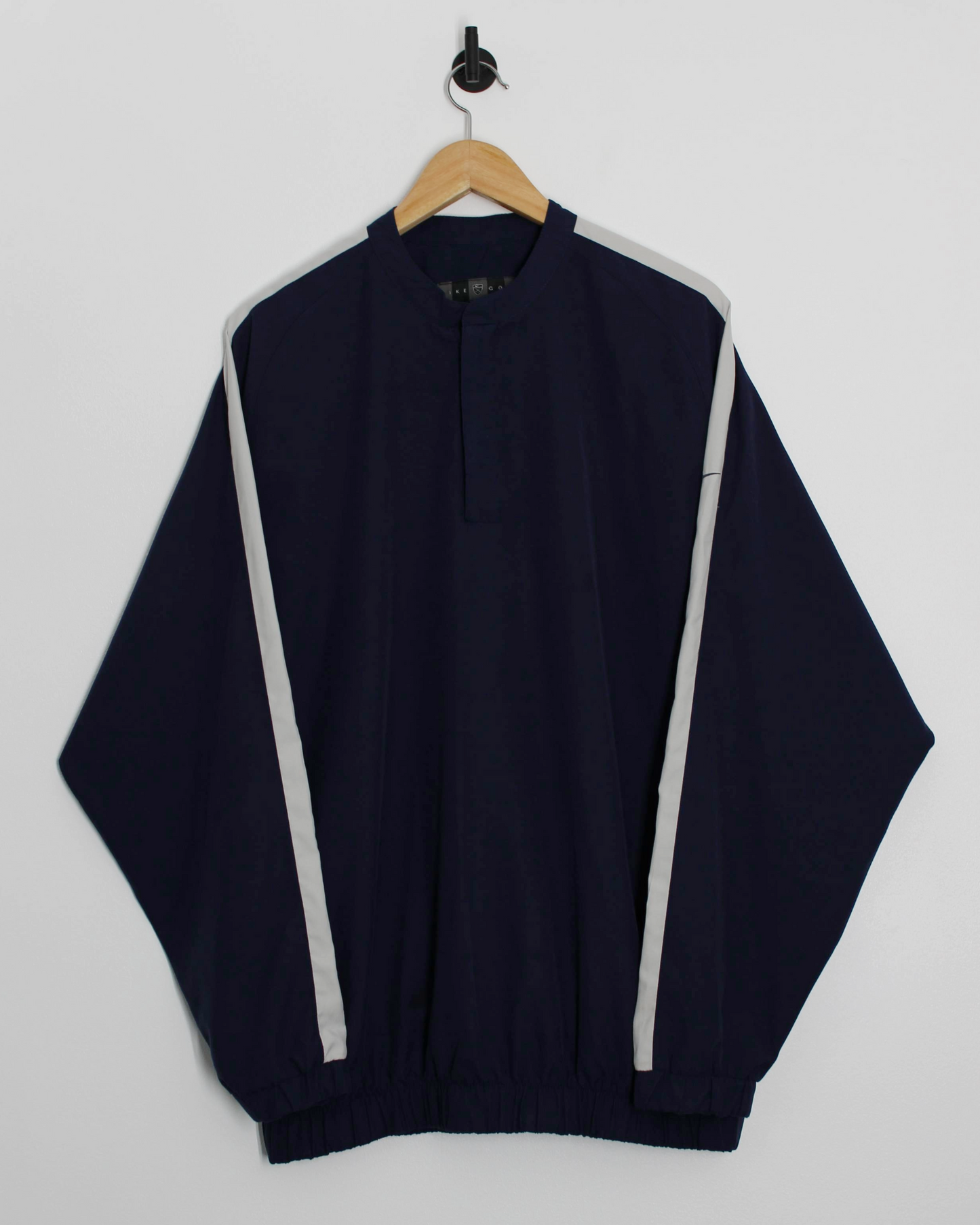 00s Nike Navy/White Quarter Zip Windbreaker Pullover (L)