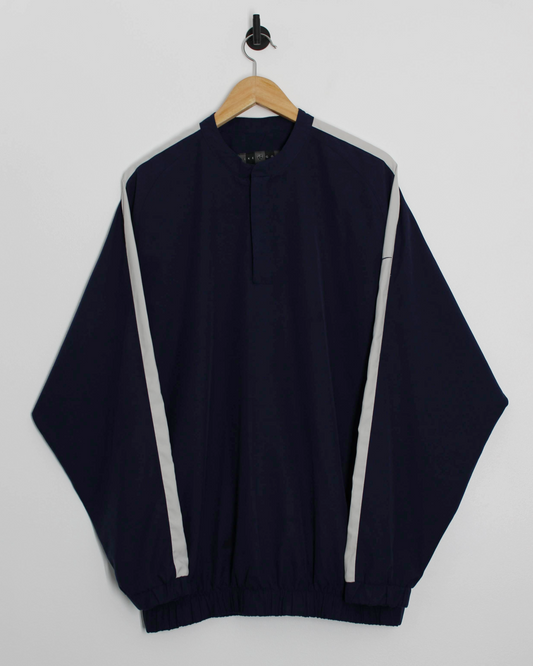 00s Nike Navy/White Quarter Zip Windbreaker Pullover (L)