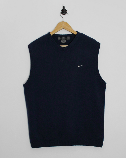 00s Nike Lambswool Dark Navy Golf Vest (L)
