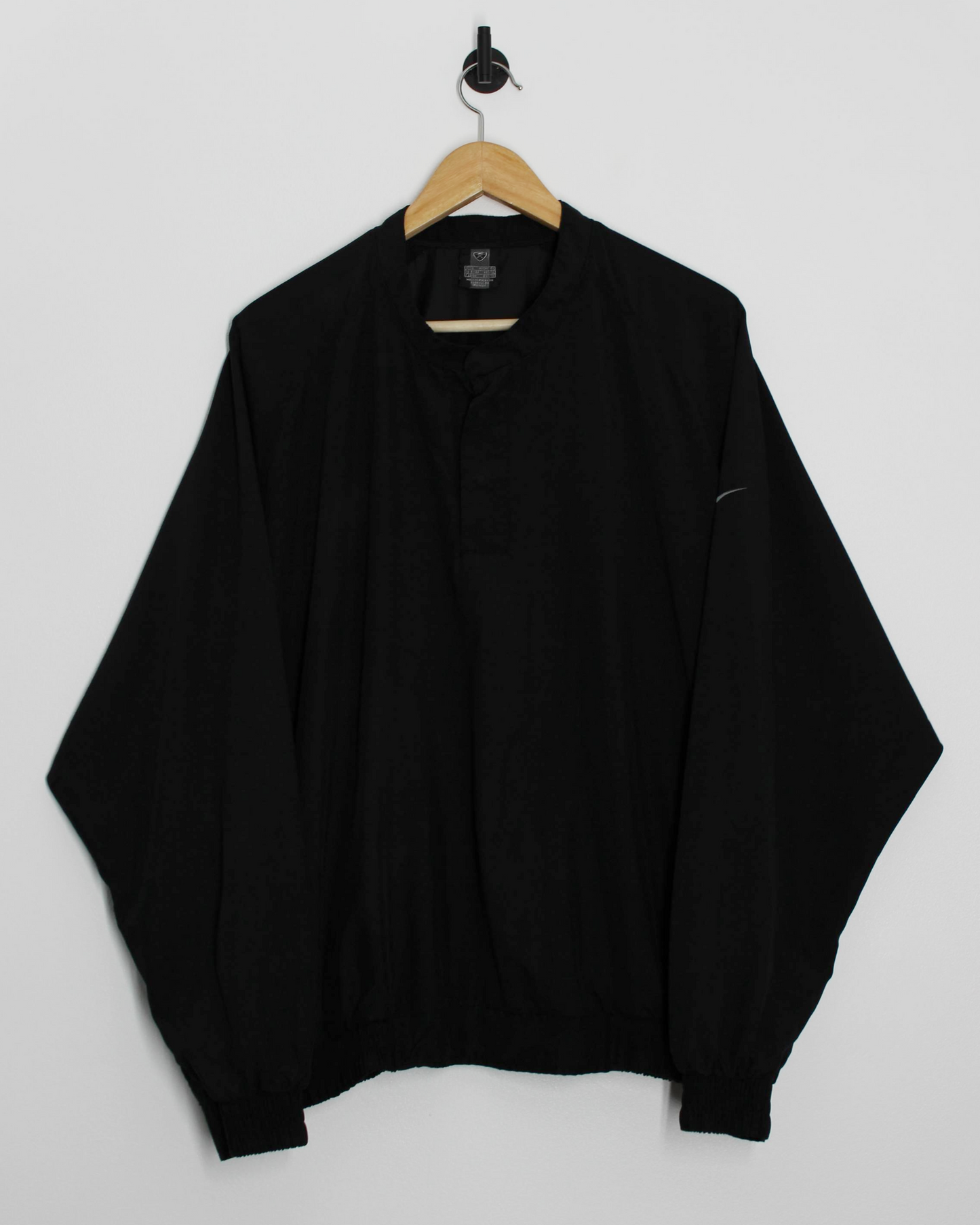 00s Nike Black Quarter Snap Windbreaker (L)