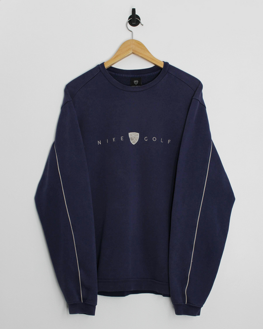 00s Nike Spellout Navy Crewneck Sweatshirt (M)